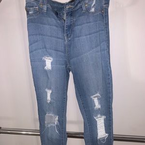 Celeb Pink Ripped Skinny Jeans